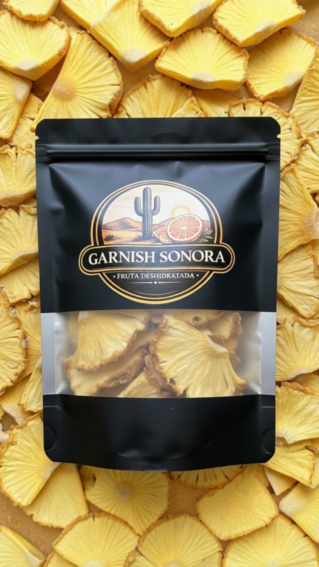 🍍 Piña Deshidratada | 75 g | Garnish para Bebidas y Repostería | Garnish Sonora