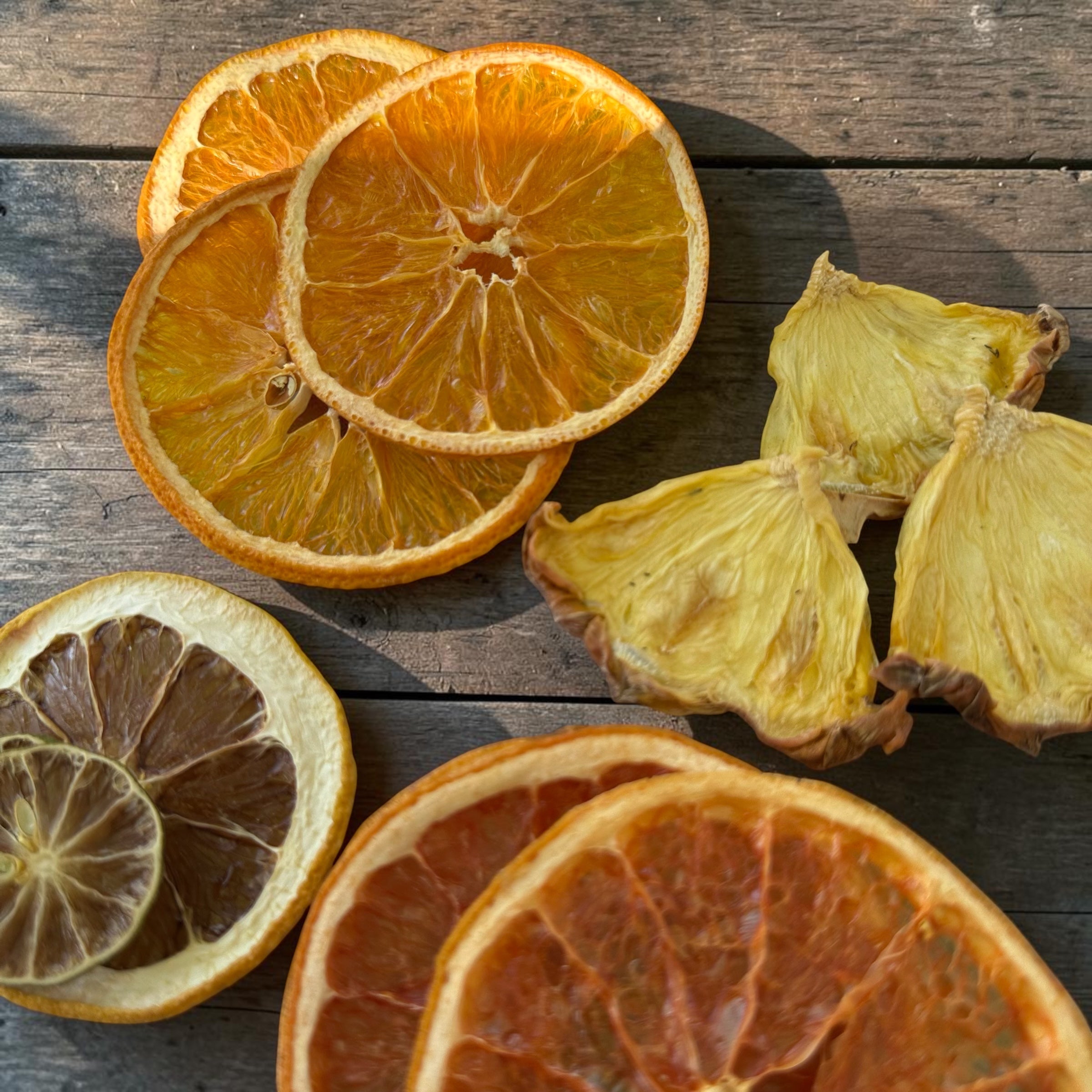Combo 4 frutas deshidratadas | Naranja, Limón, Toronja y Piña | Garnish Sonora