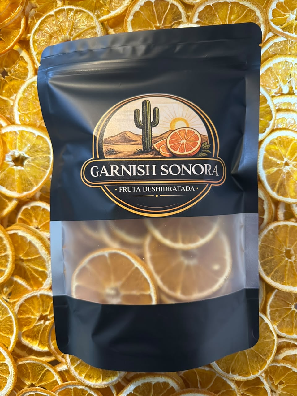 🍊 Naranja Deshidratada | 100 g | Garnish para Bebidas y Repostería | Garnish Sonora